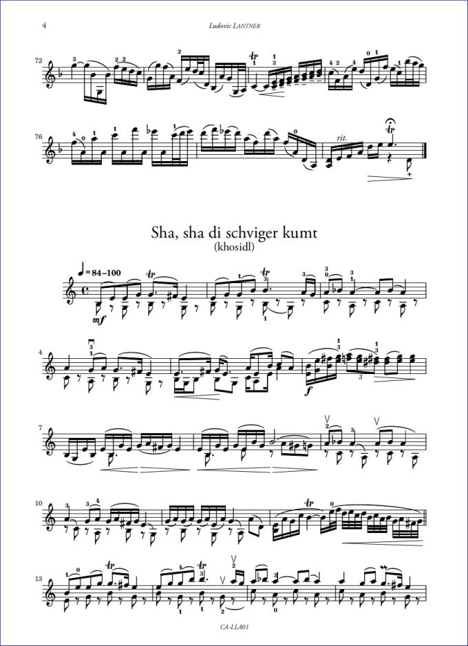 SUITE DE MÉLODIES SUR DES THÈMES KLEZMER – Image 2