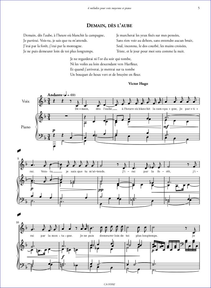 4 MÉLODIES OP. 2 – Image 2