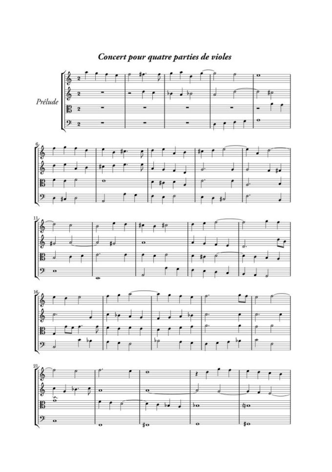 CONCERT POUR QUATRE PARTIES DE VIOLES - H.545 – Image 2