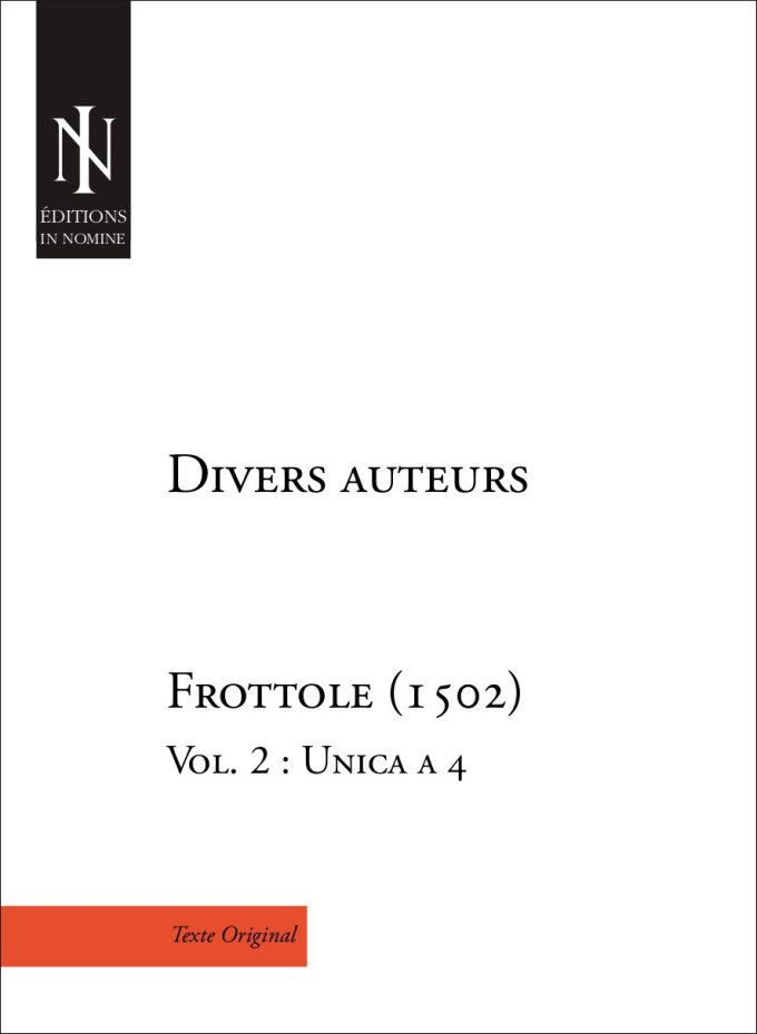FROTTOLE (1502) - VOL. 2